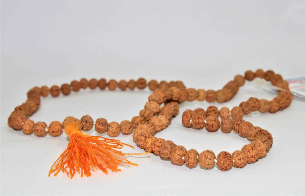 Natural 7 Mukhi Rudraksh Mala -Indonesian Origin (72+1) Beads
